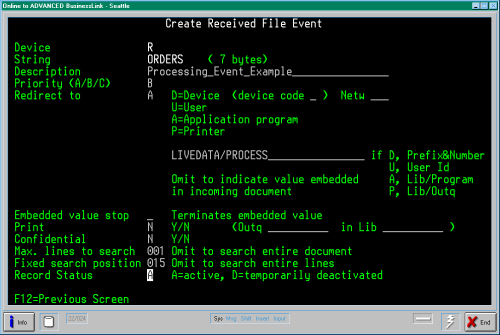 Create Received File Event