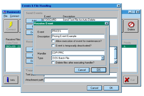 BusinessLink/REMOTE Send Event Example