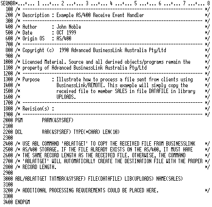 Example CL Source